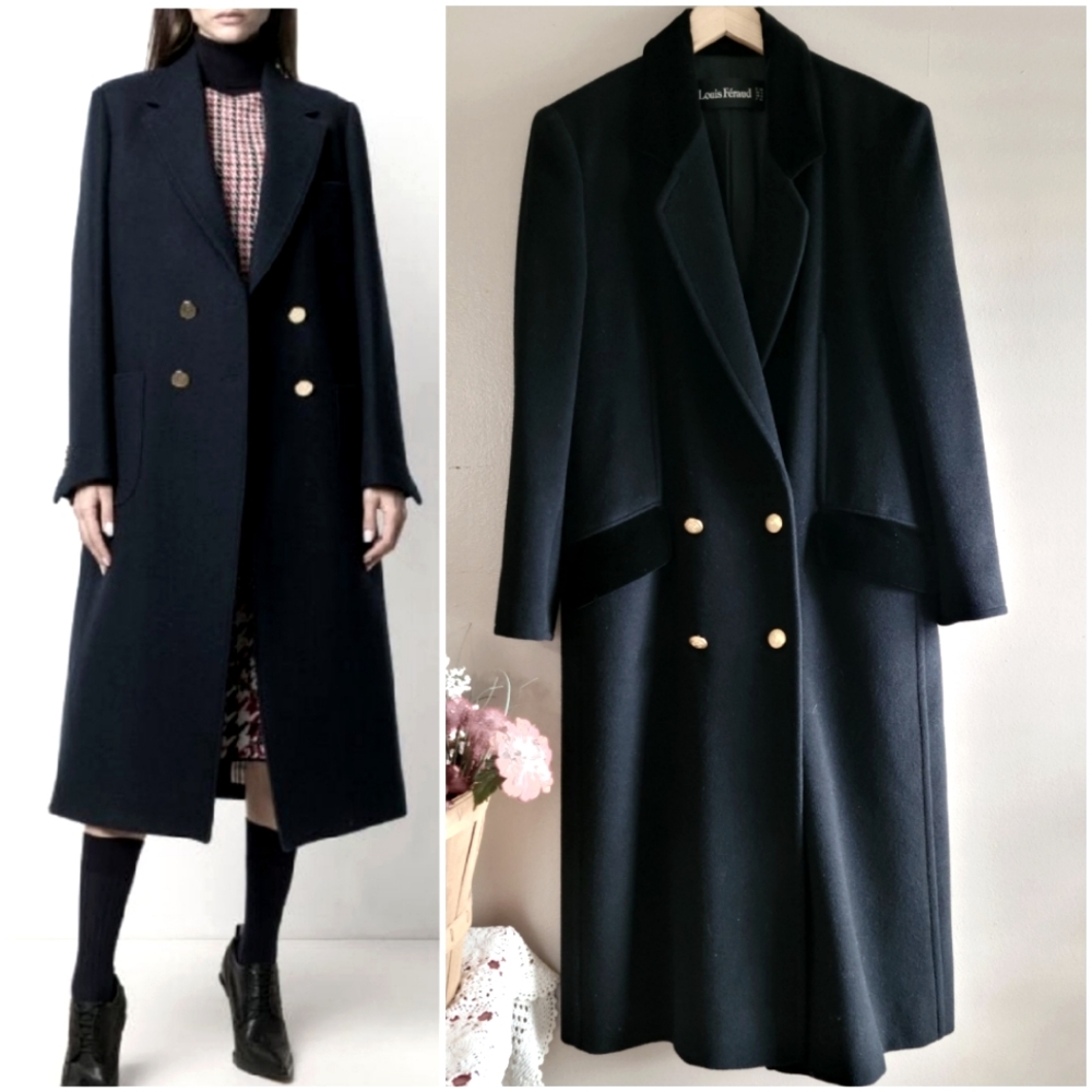 Louis Feraud Double Breasted Wool Coat